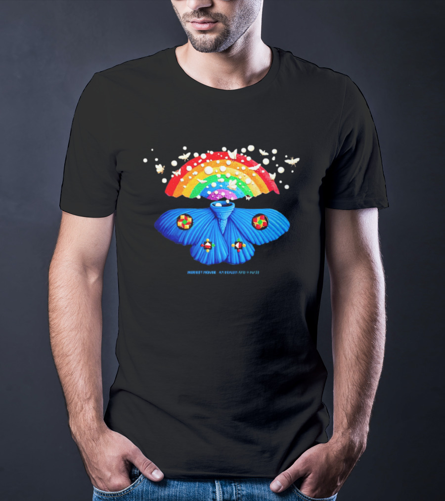 Modest Mouse An Eraser And A Maze Rainbow Moth Colorful Psychedelic T-Shirt
