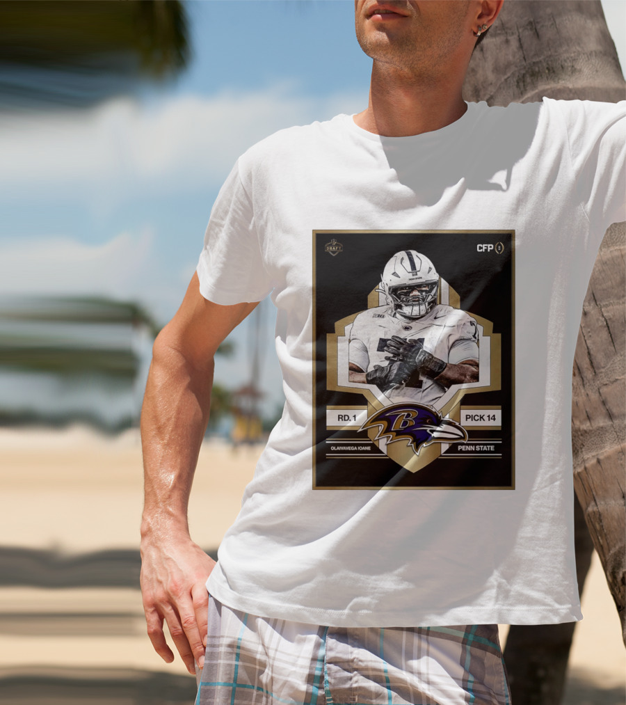 Baltimore Ravens Round 1 Pick 14 Penn State Olaivavega Ioane Draft 2026 T-Shirt