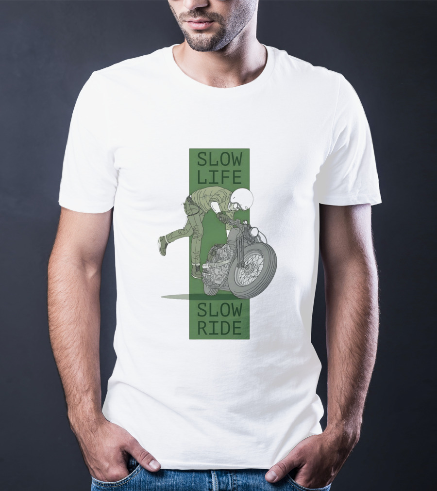 Biker Slow Life Slow Ride Motorcycle Adventure T-Shirt
