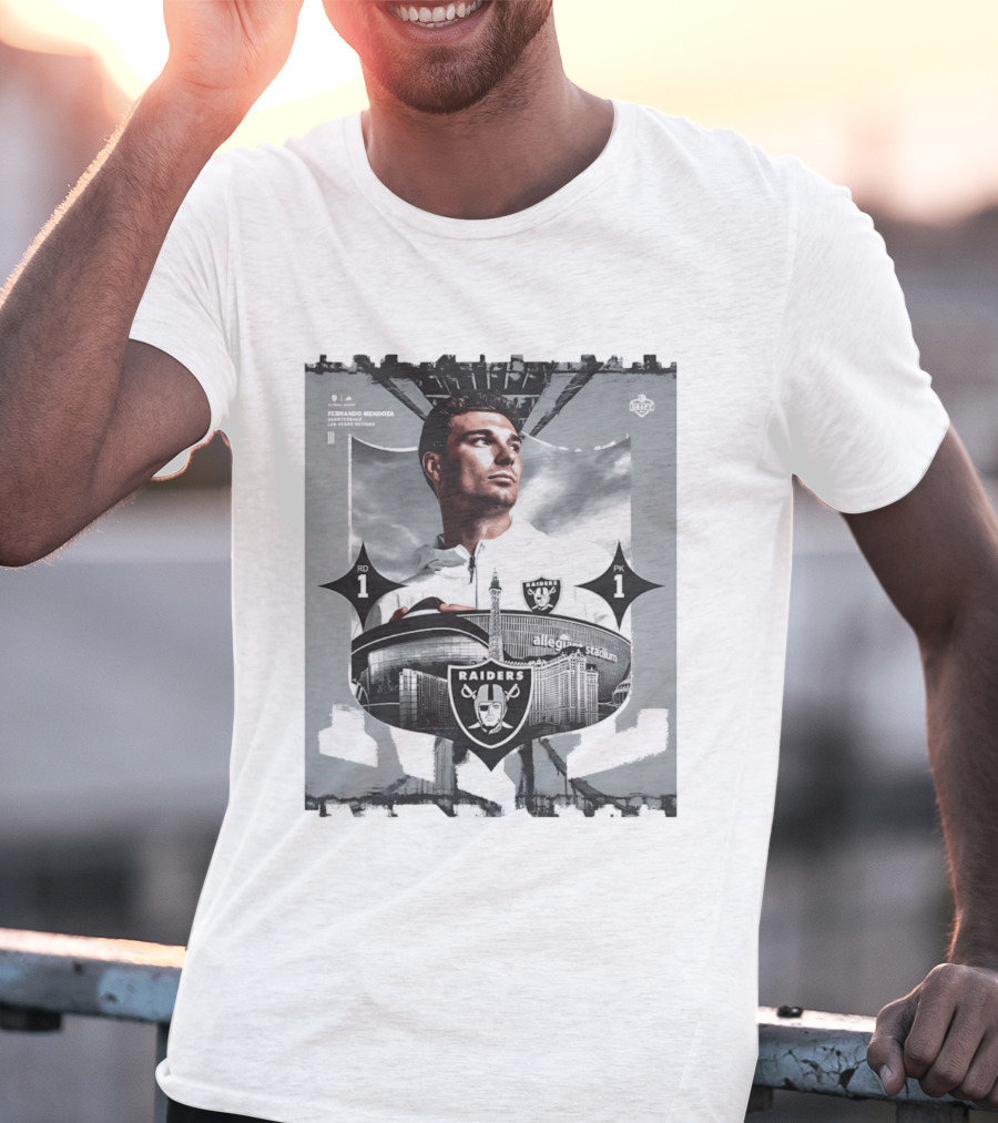 Las Vegas Raiders Quarterback Fernando Mendoza Allegiant Stadium 2026 T-Shirt