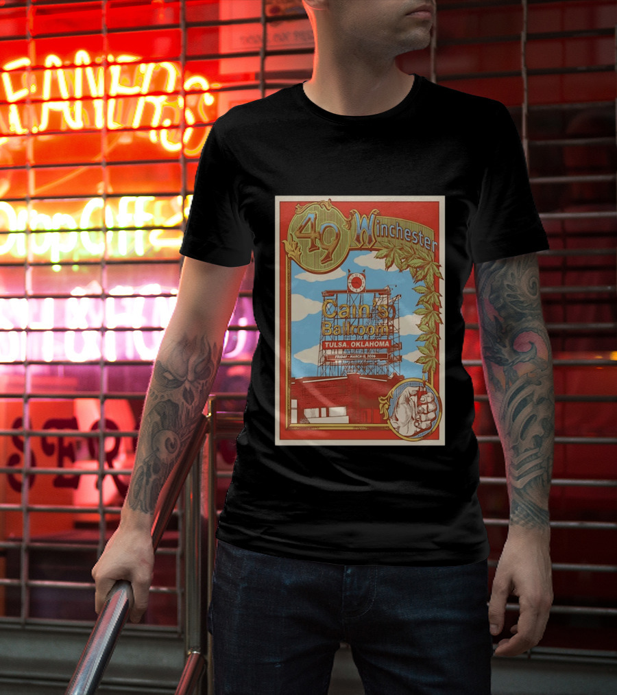 49 Winchester Cain's Ballroom Tulsa Oklahoma March 13 2026 T-Shirt