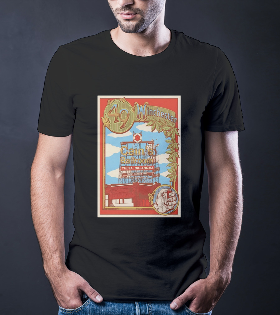 49 Winchester Cain's Ballroom Tulsa Oklahoma March 13 2026 T-Shirt