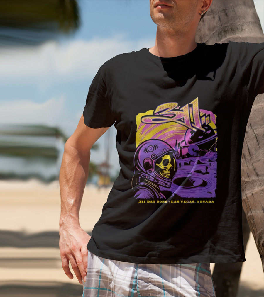 311 Astronaut Skull Event Las Vegas Nevada 2026 T-Shirt