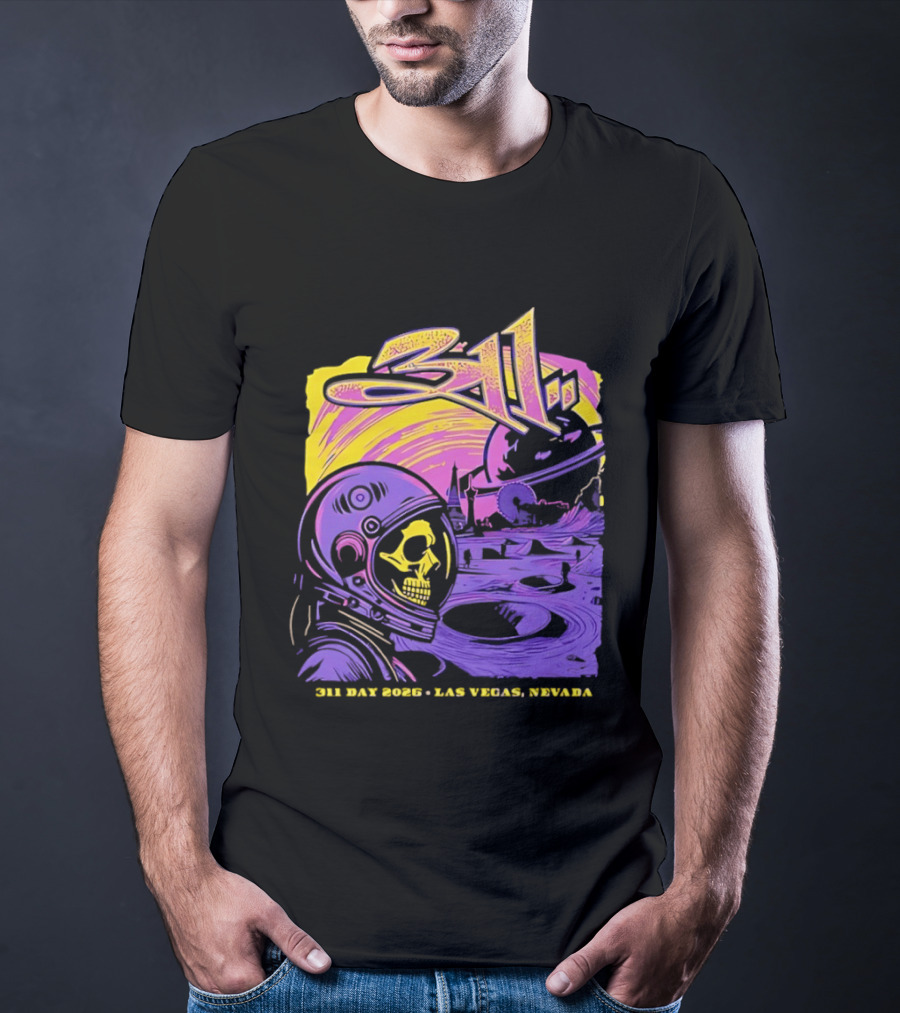 311 Astronaut Skull Event Las Vegas Nevada 2026 T-Shirt