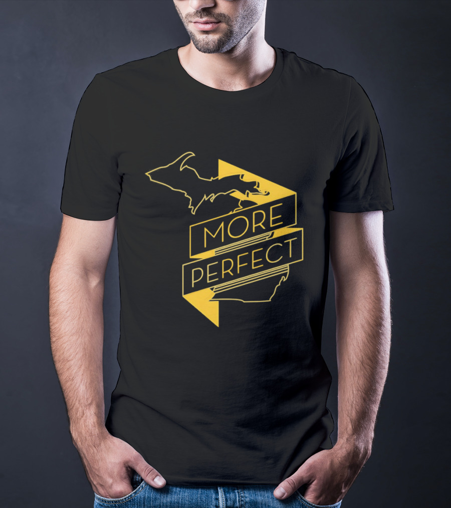 Perfect Michigan Map Icon Design With More Perfect T-Shirt