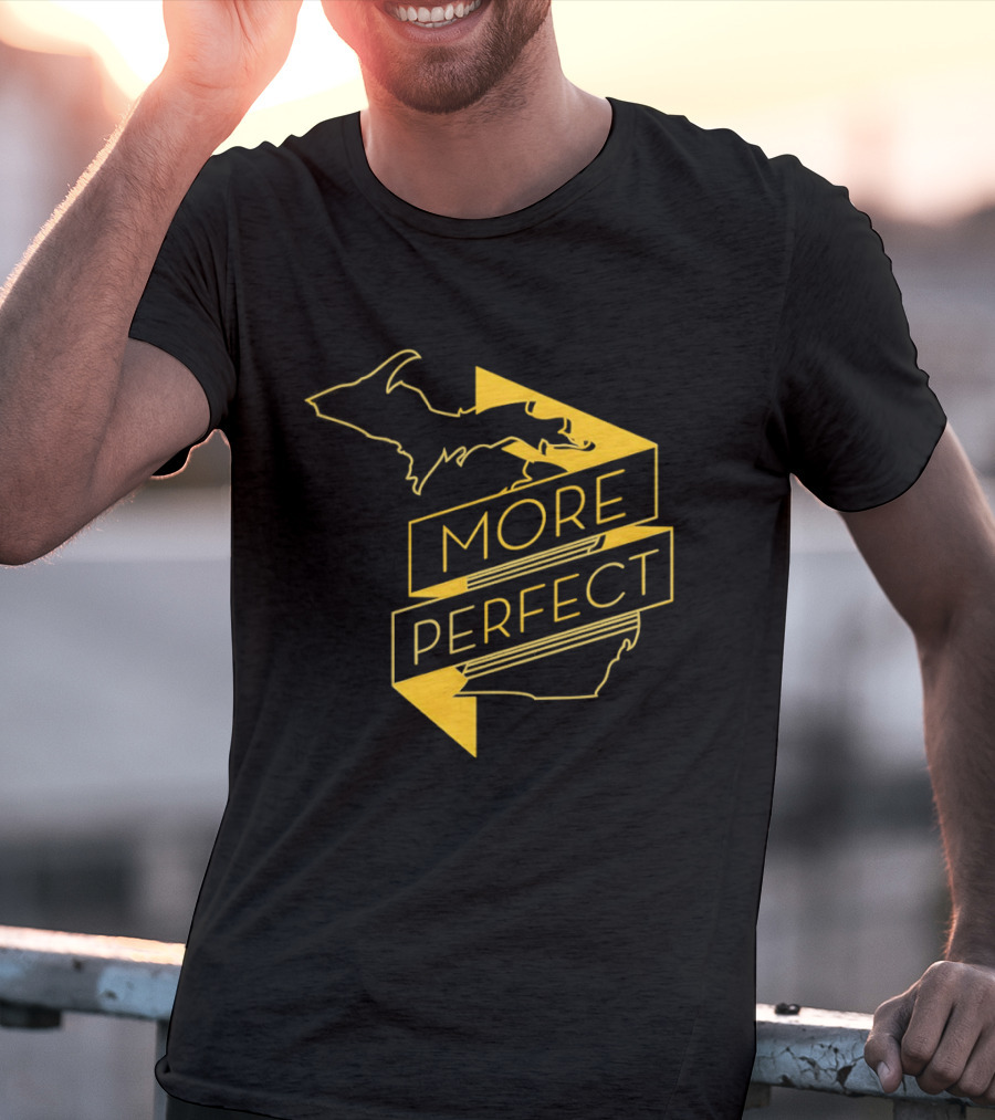 Perfect Michigan Map Icon Design With More Perfect T-Shirt
