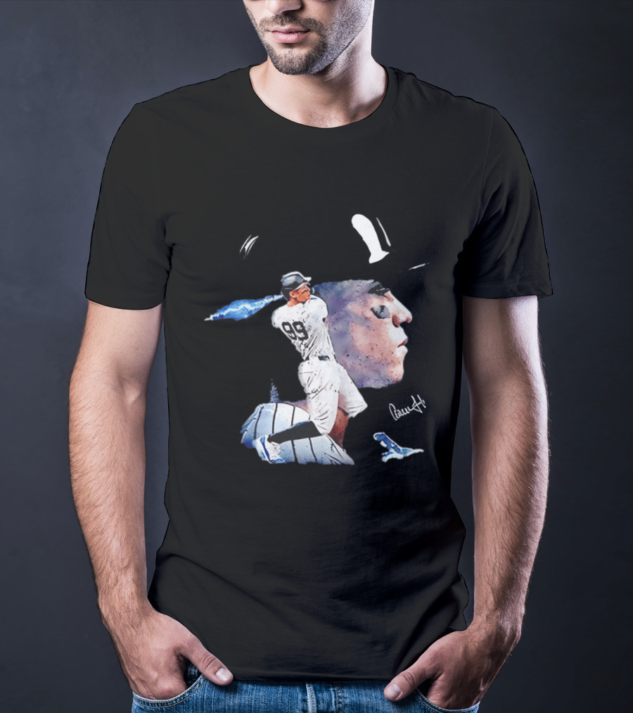 Aaron Judge New York Yankees Baseball Comic Art Jersey Number 99 T-Shirt