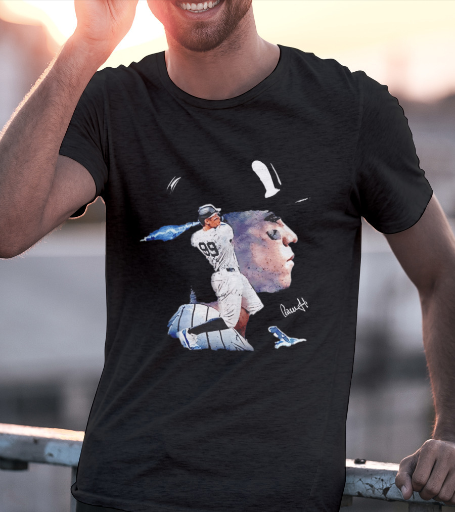 Aaron Judge New York Yankees Baseball Comic Art Jersey Number 99 T-Shirt
