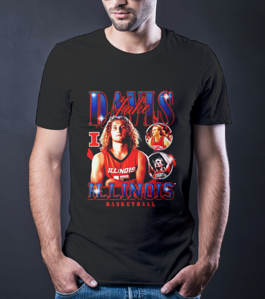 Illinois Basketball Jake Davis Fighting Illini T-Shirt