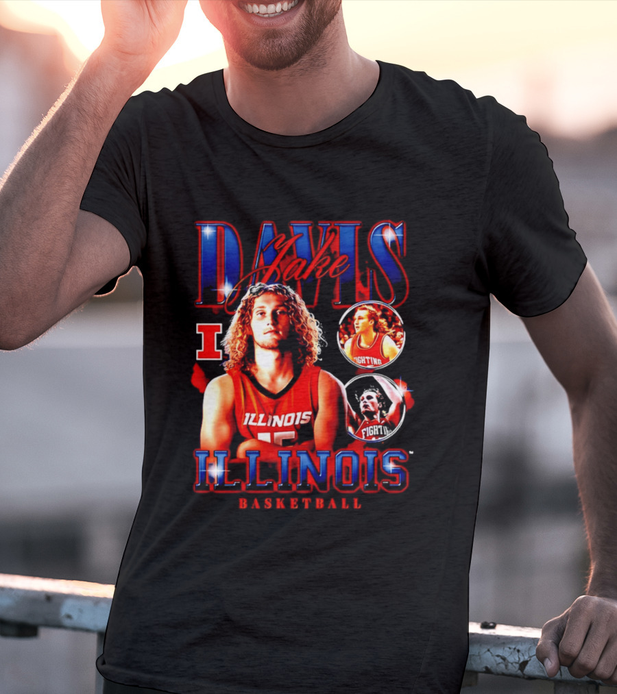Illinois Basketball Jake Davis Fighting Illini T-Shirt