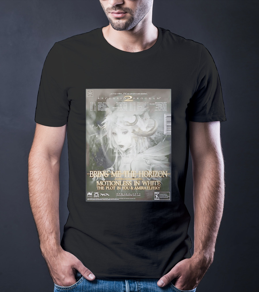 Bring Me The Horizon Ascension Program 2026 North America Tour Motionless In White The Plot In You Amira Elfeky Spring Dates T-Shirt