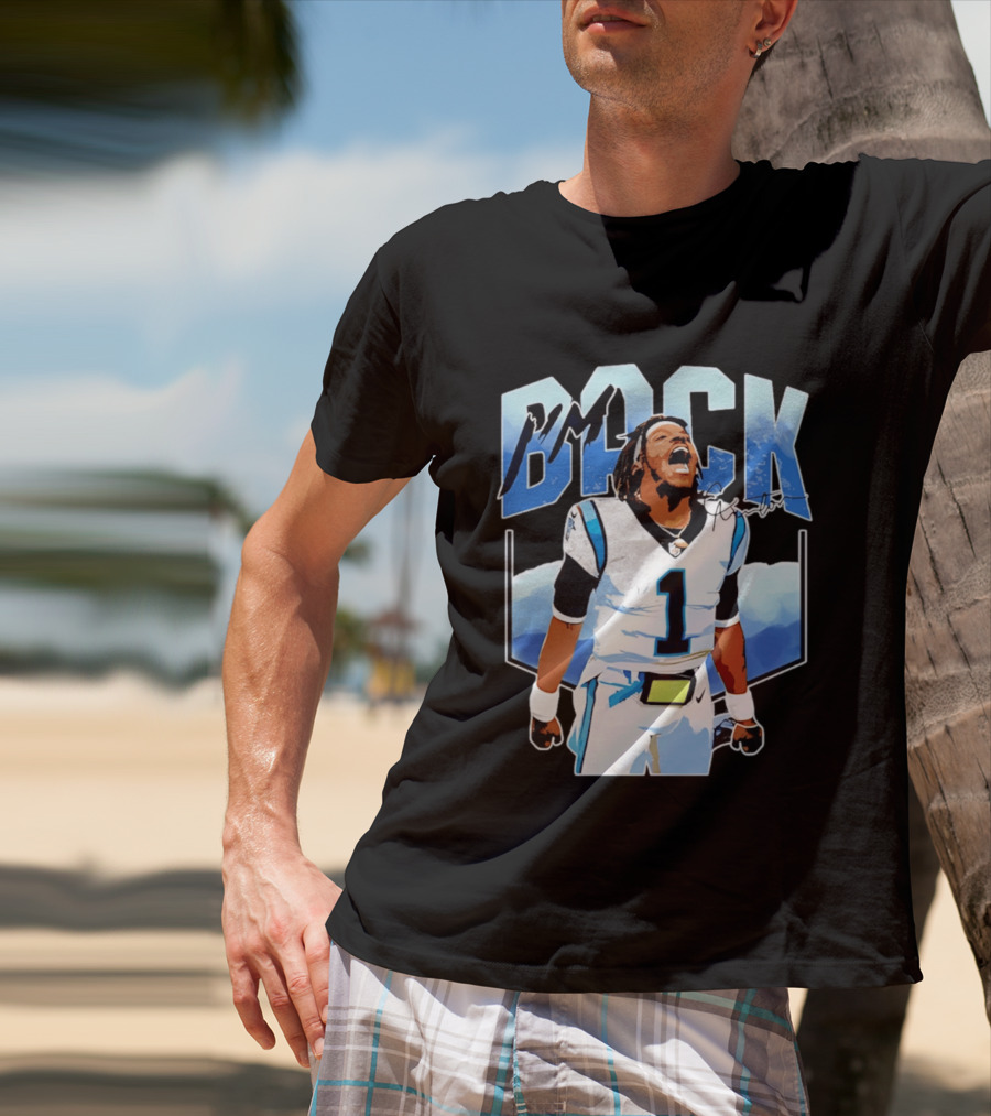 Carolina Panthers Cam Newton I'm Back Celebration Football T-Shirt