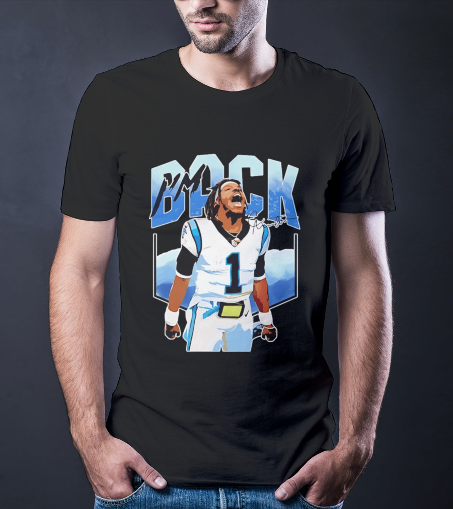 Carolina Panthers Cam Newton I'm Back Celebration Football T-Shirt