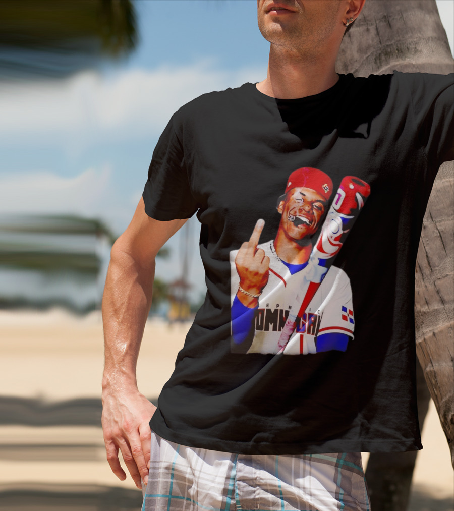 Juan Soto Dominican Republic Baseball Smoking Gesture Middle Finger T-Shirt