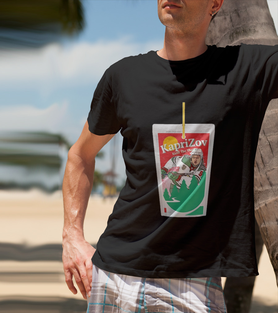 Kaprizov Kirill The Thrill Minnesota Wild Juice Box Hockey T-Shirt