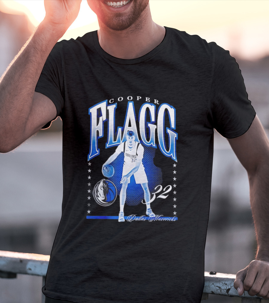 Cooper Flagg Dallas Mavericks 32 Basketball Player Hype T-Shirt