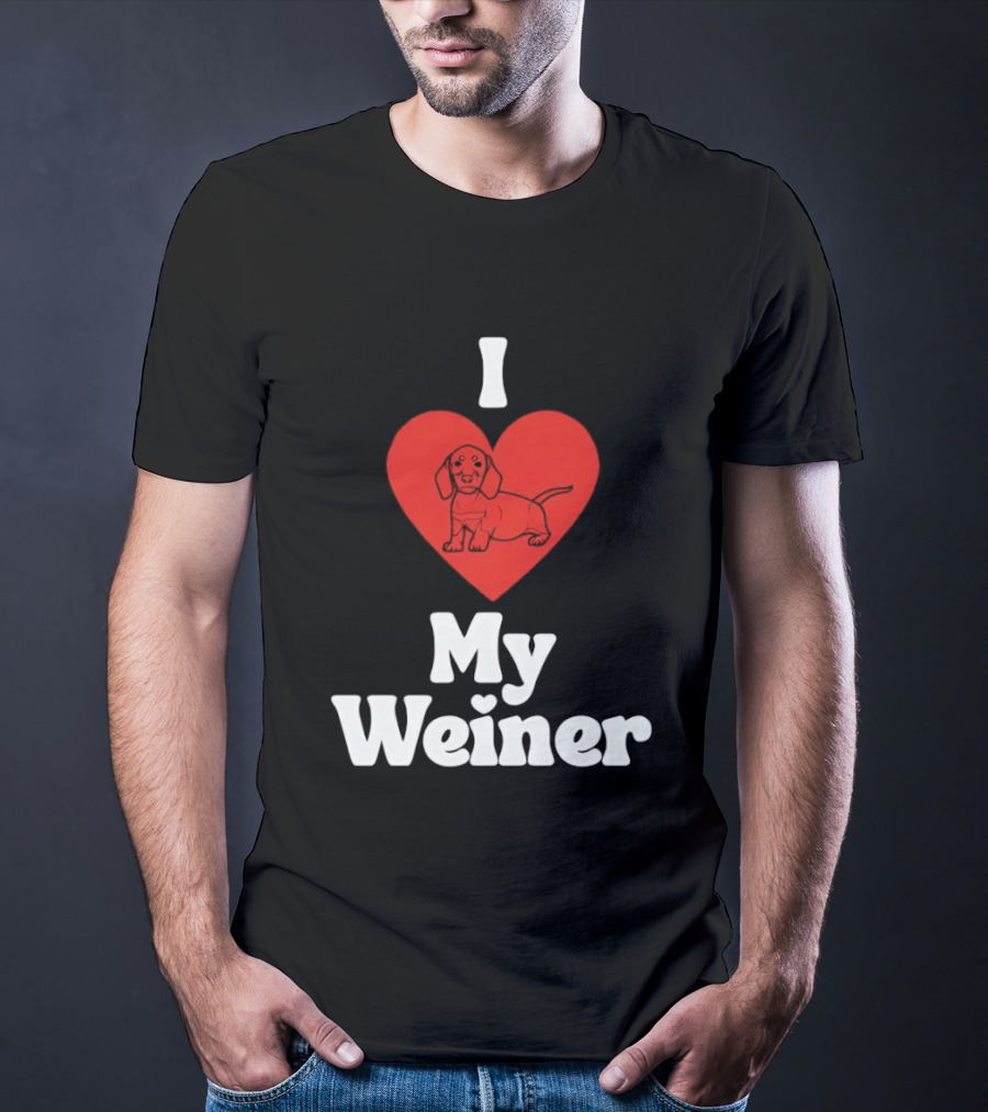 I Heart My Weiner Dachshund Love T-Shirt