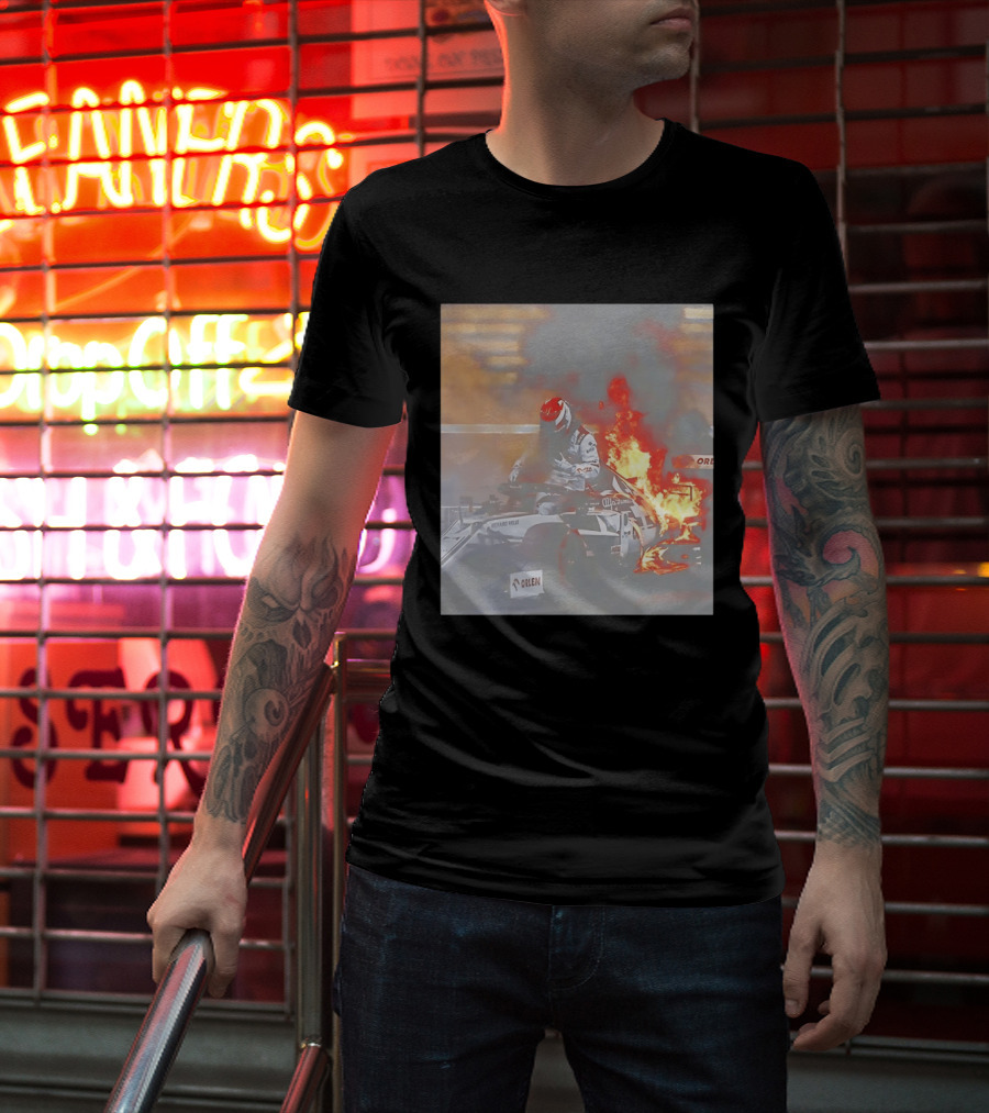 Kimi Raikkonen F1 Fire Escape Orlen Racing Moment T-Shirt