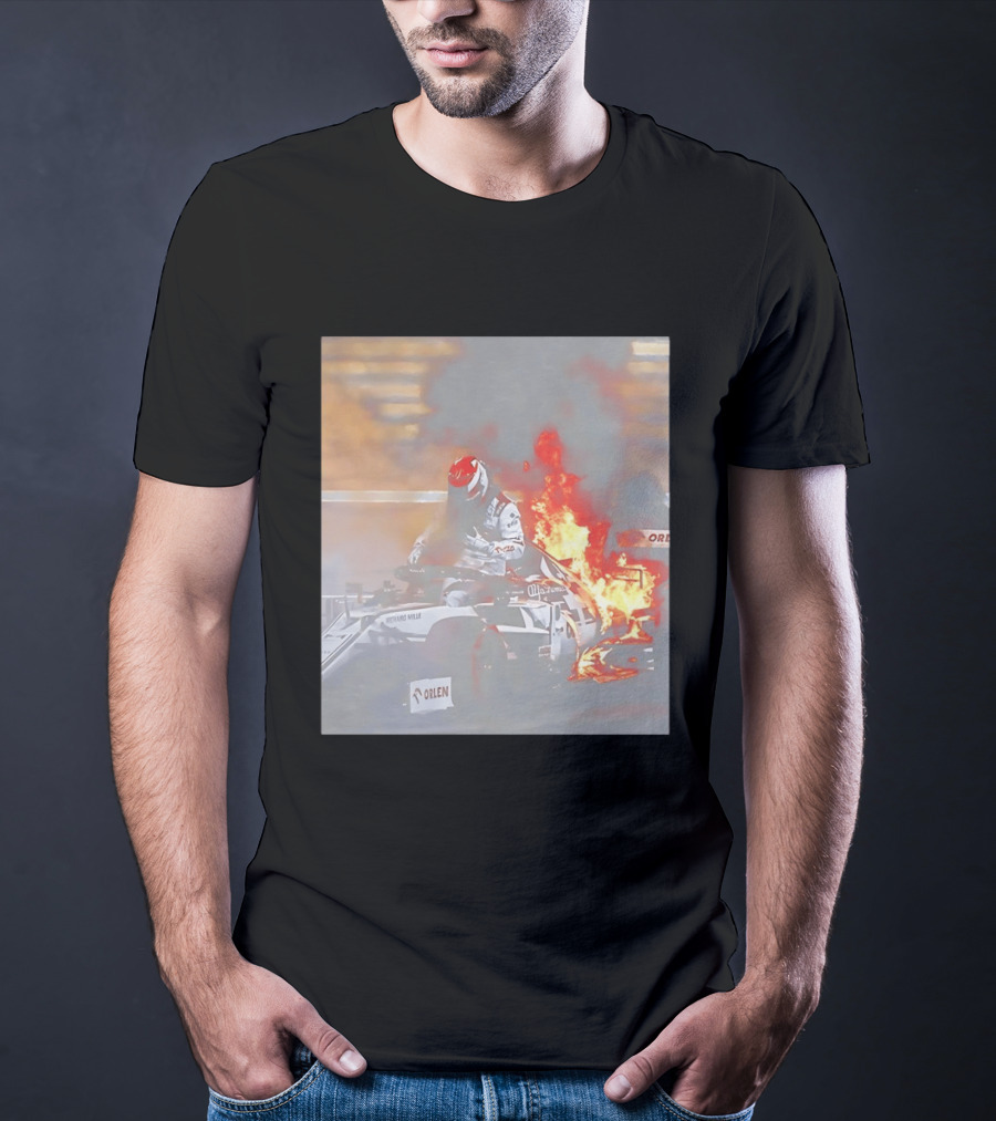 Kimi Raikkonen F1 Fire Escape Orlen Racing Moment T-Shirt