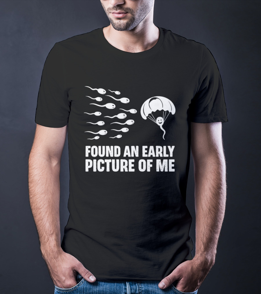 Sperm Found An Early Picture Of Me Parachute Concept T-Shirt