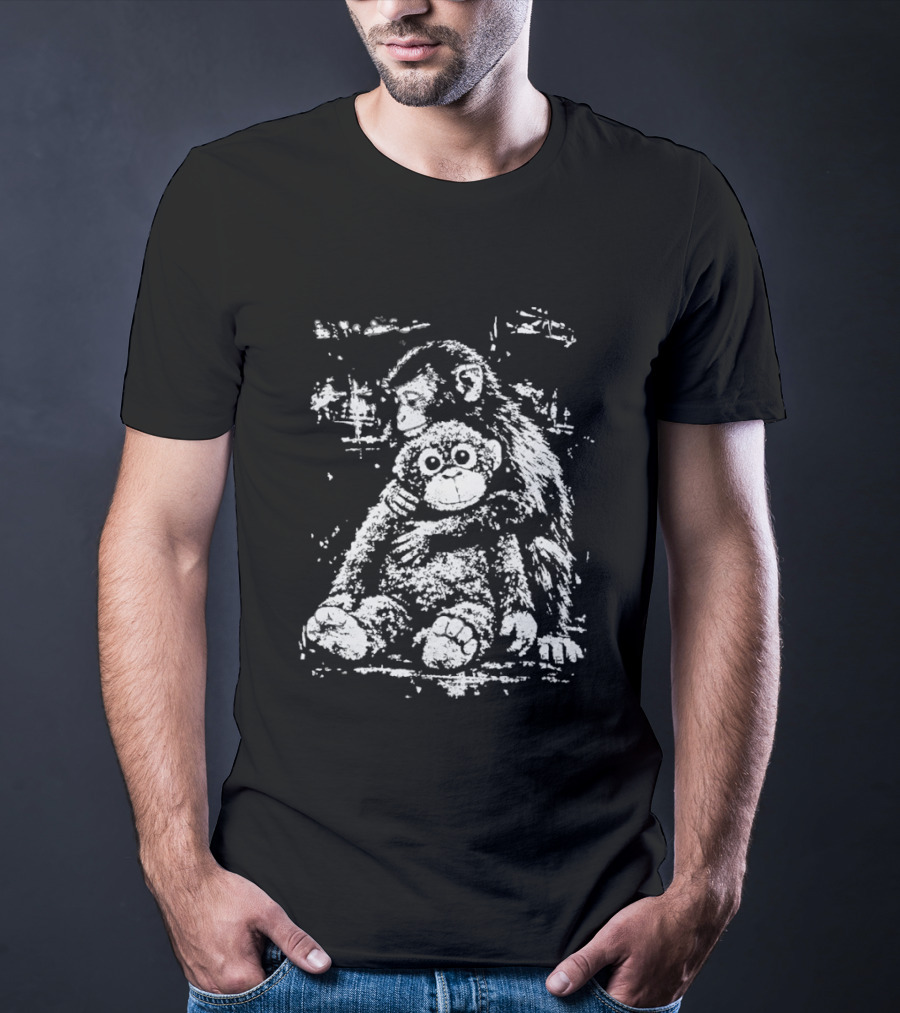 Team Punch Monkey Holding Plush Toy Monkey T-Shirt