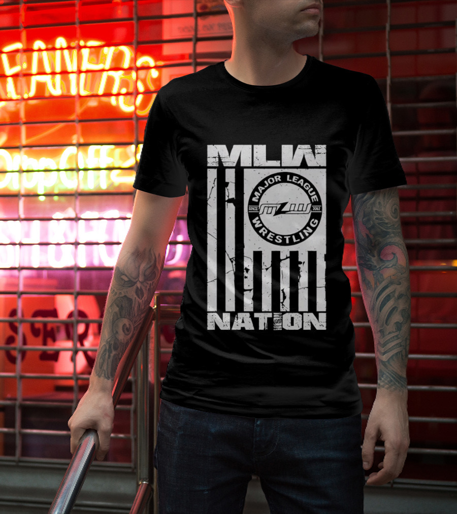 MLW Major League Wrestling Nation American Flag T-Shirt