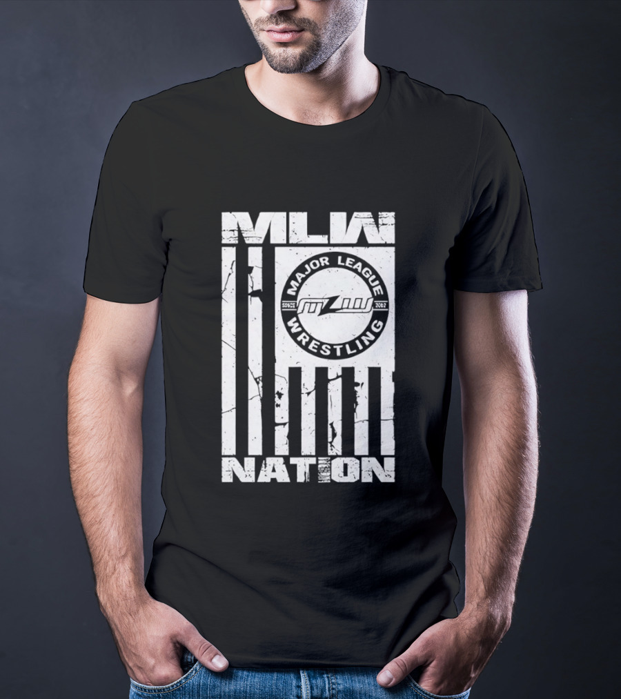 MLW Major League Wrestling Nation American Flag T-Shirt