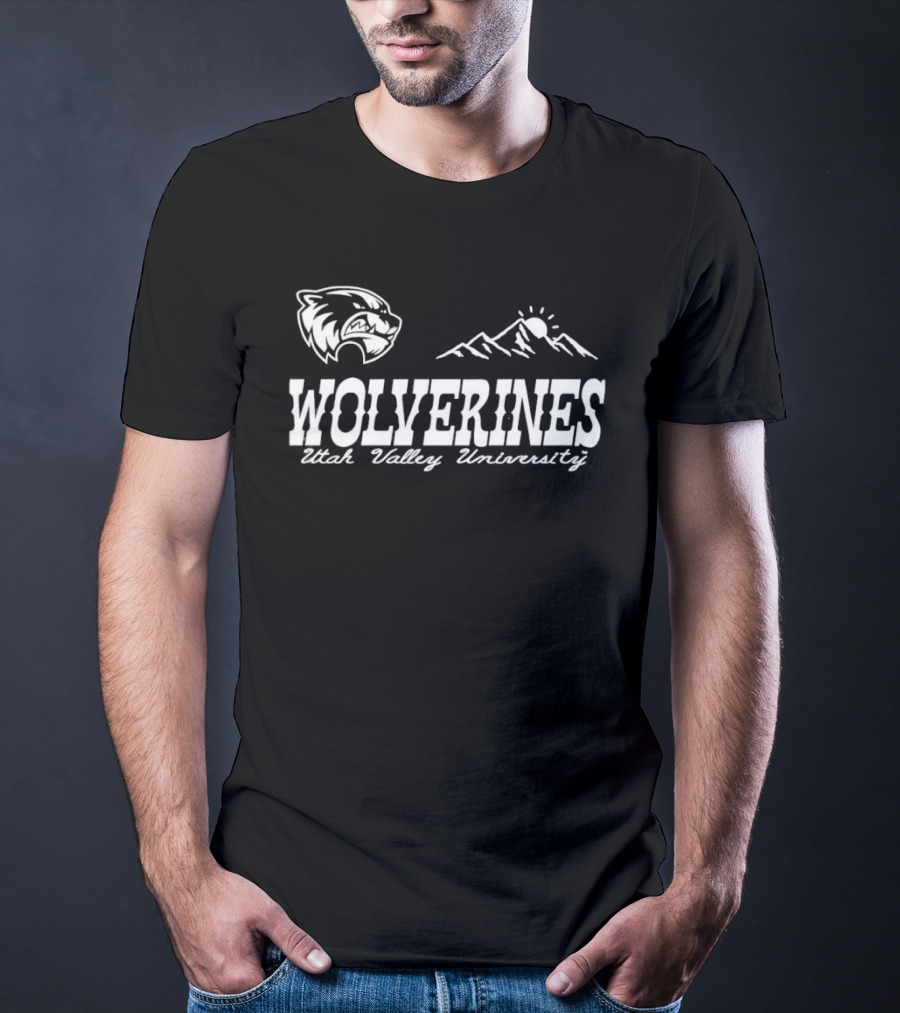 Utah Valley University Wolverines Mountains Sunburst T-Shirt