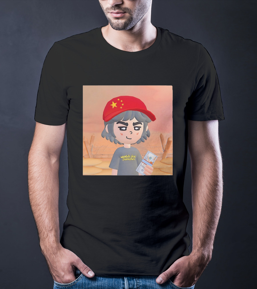 World's Best Trencher China Play Together Red Star Cap Cartoon T-Shirt