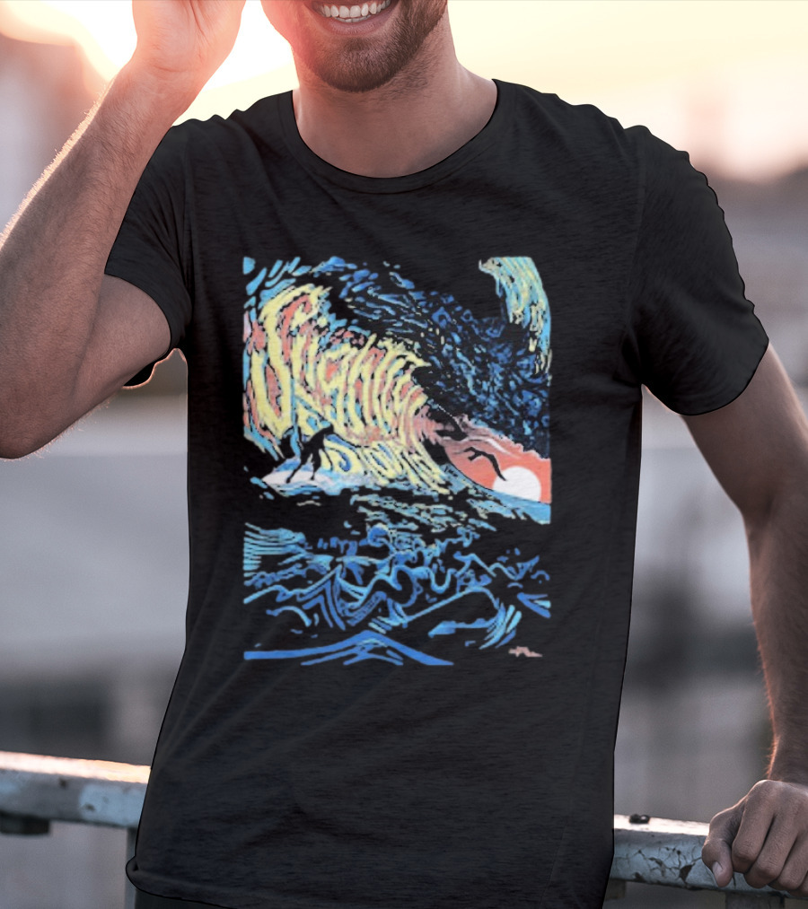 Slightly Stoopid Alders Surf Wave Sunset Sailboat Ocean Surfing T-Shirt