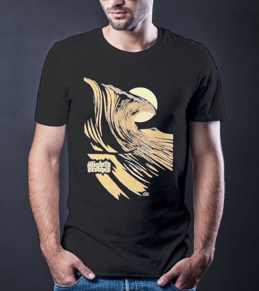 Slightly Stoopid Coffee Surf Co Alders Wave Art Vintage Sun T-Shirt