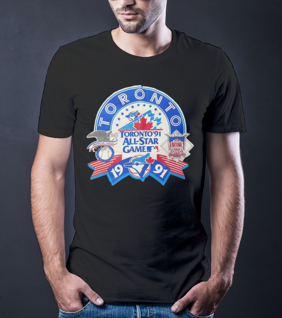 Toronto 1991 All-Star Game American League Vs National League Blue Jays Emblem T-Shirt