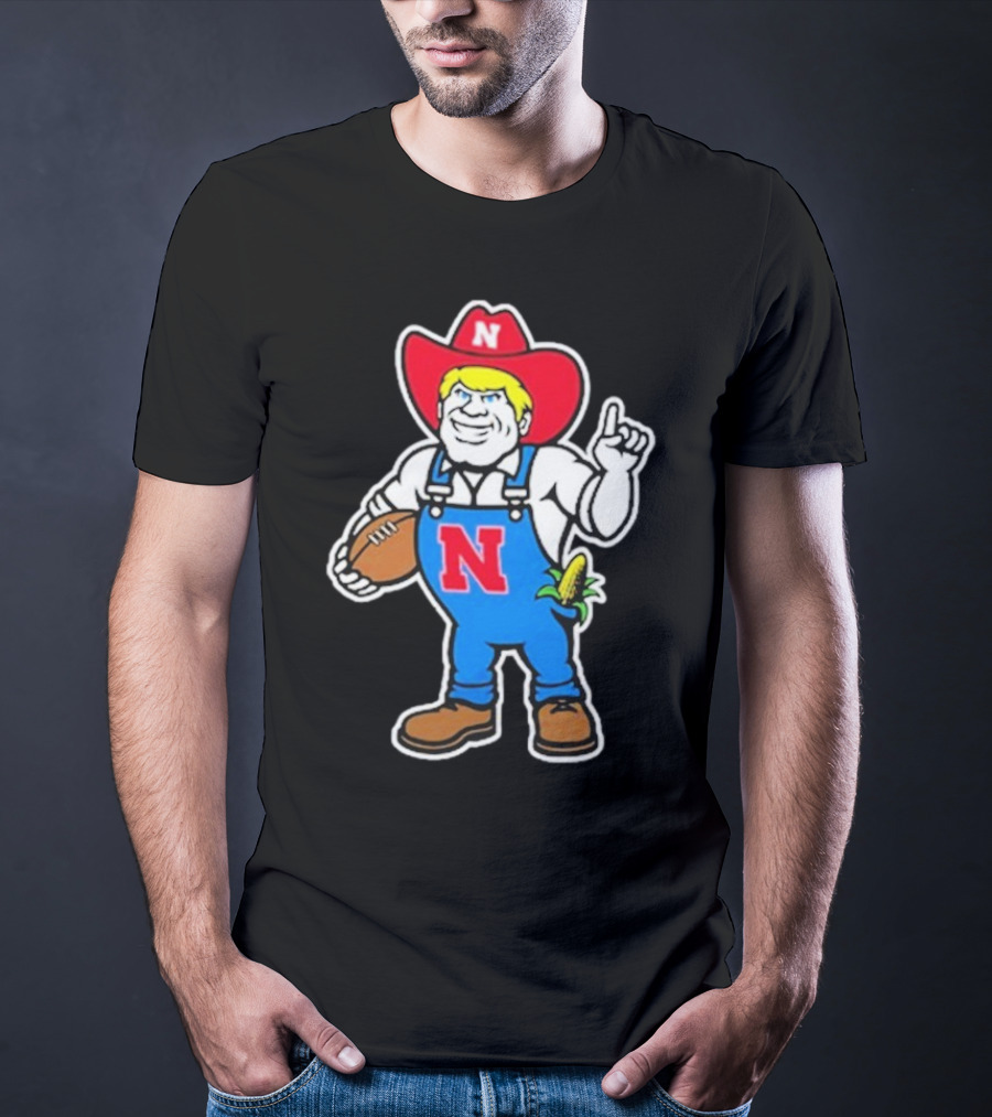 Andrew Whitworth Ryan Fitzpatrick Nebraska Huskers Herbie Husker Football Mascot T-Shirt