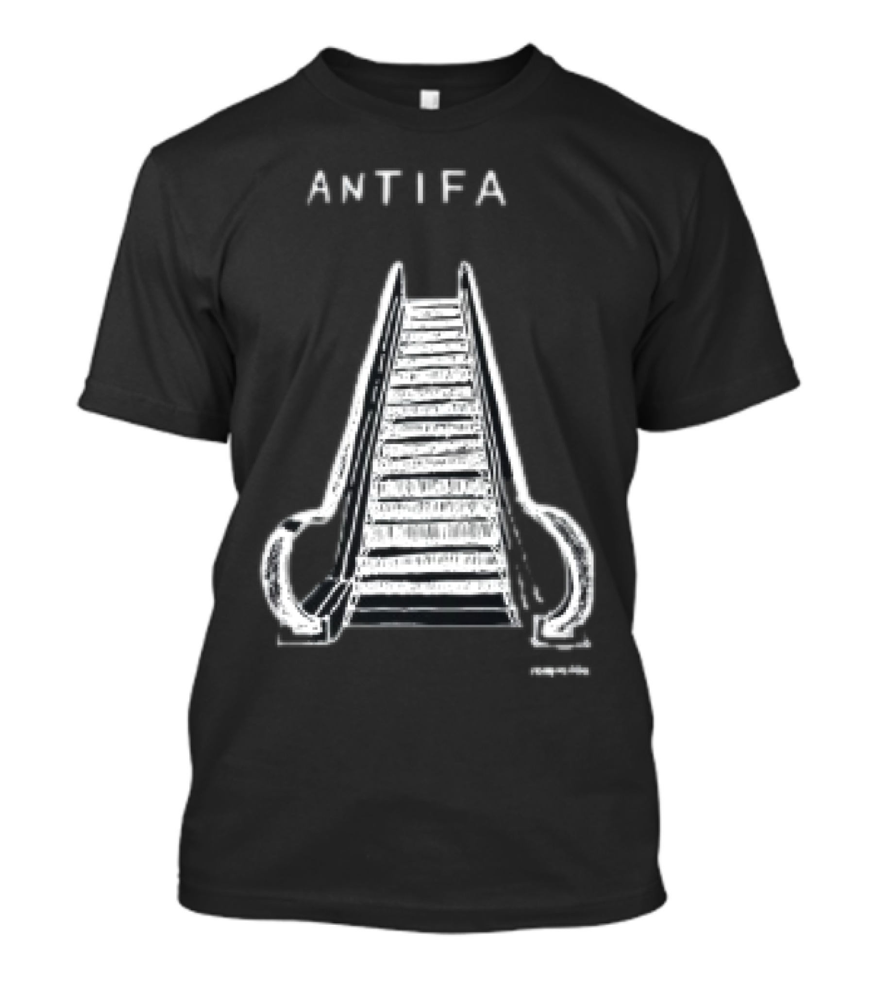 ANTIFA Escalator Stairs With Symbolic Message T-Shirt