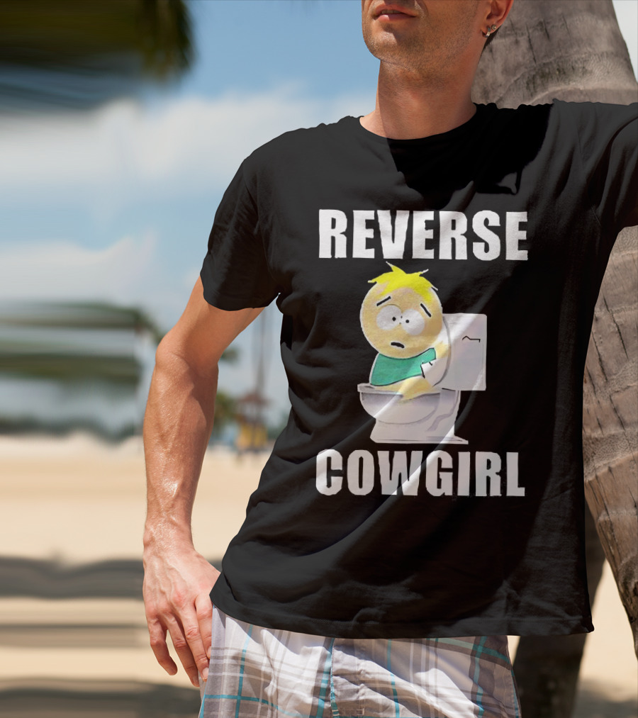 Butters Stotch South Park Reverse Cowgirl Toilet Scene T-Shirt