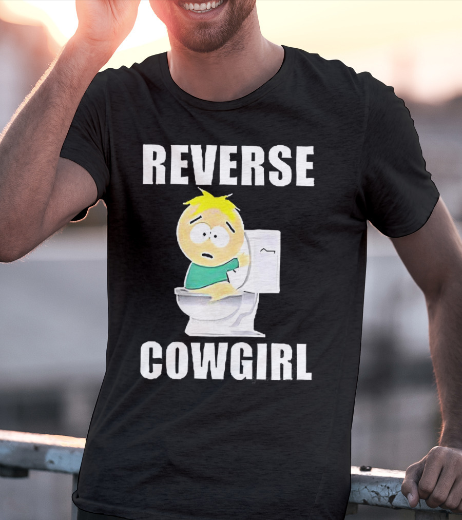 Butters Stotch South Park Reverse Cowgirl Toilet Scene T-Shirt