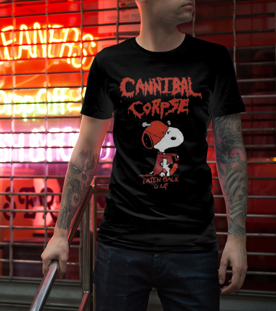 Cannibal Corpse Eaten Back To Life Snoopy Parody T-Shirt