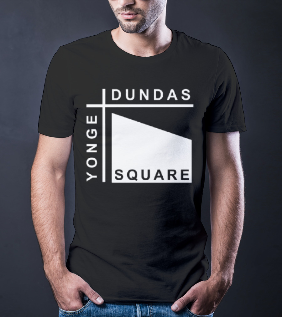 Yonge Dundas Square Toronto Landmark Icon Text T-Shirt