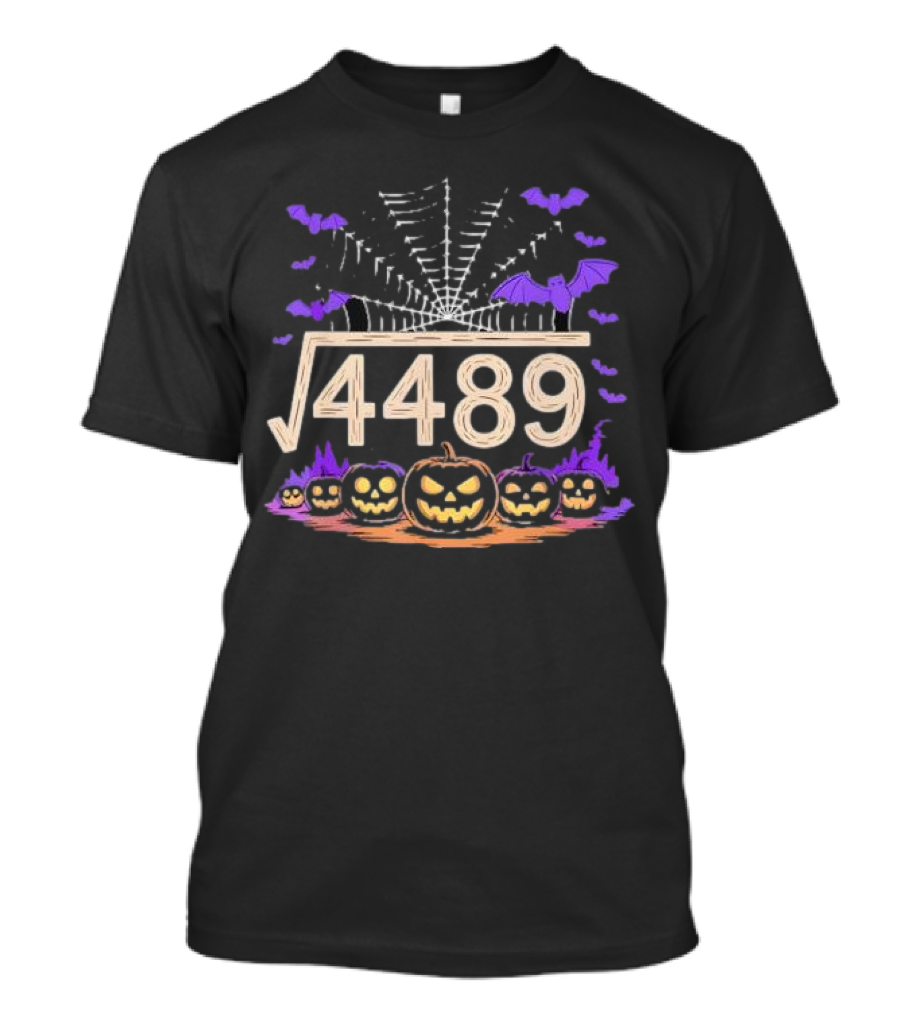 Funny Halloween Math Teacher Square Root 67 Meme 4489 T-Shirt