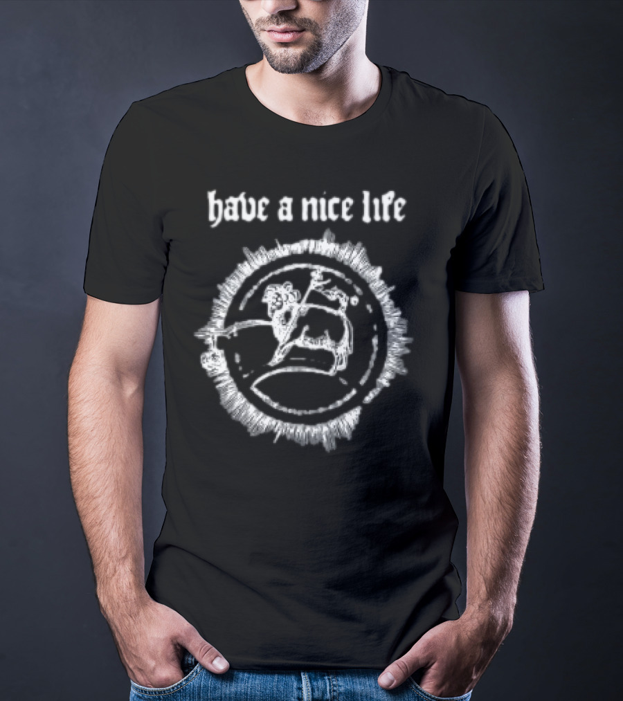 The Flenser Have A Nice Life Goat Circle Design T-Shirt