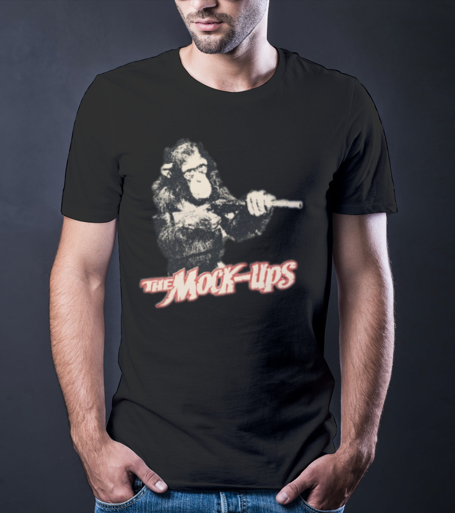 The Mock Ups Monkey Holding Toy Gun T-Shirt