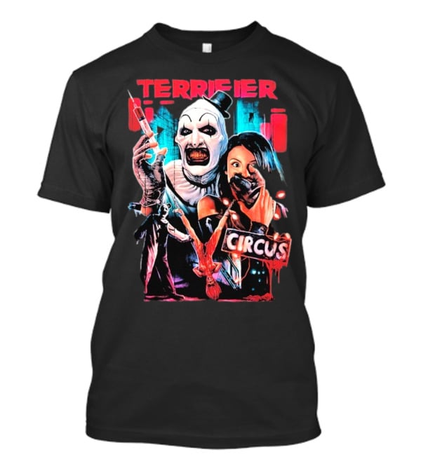 Terrifier Circus Horror Clown Costume And Horror Movie Imagery T-Shirt
