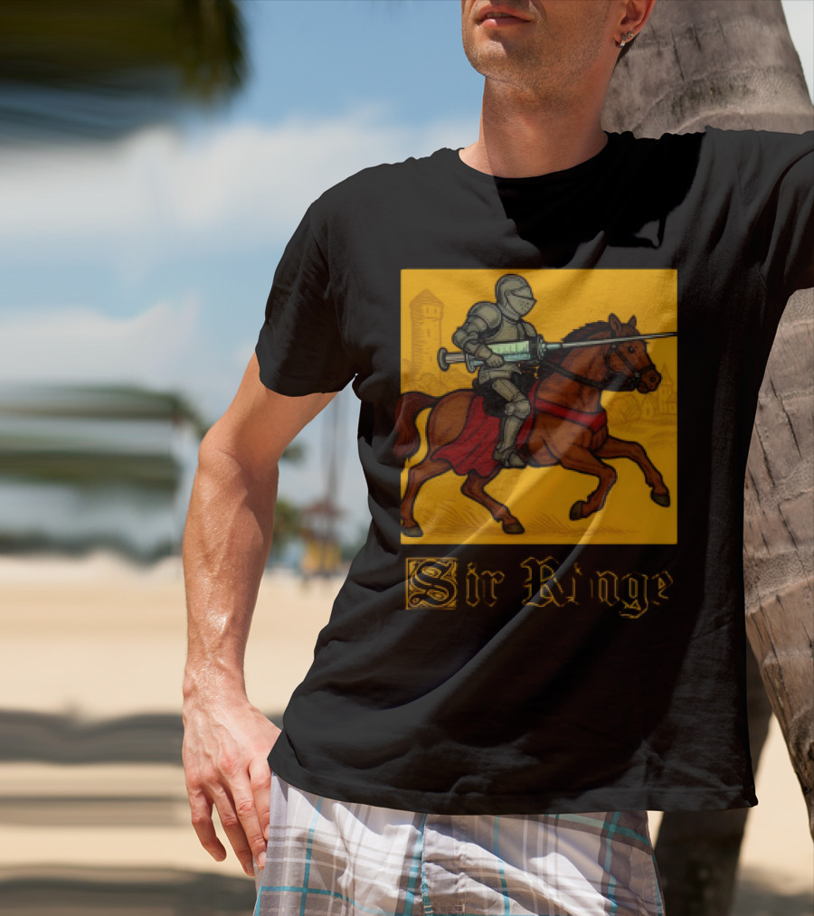 Orbital Sir Ringe Knight On Horse With Syringe Lance T-Shirt