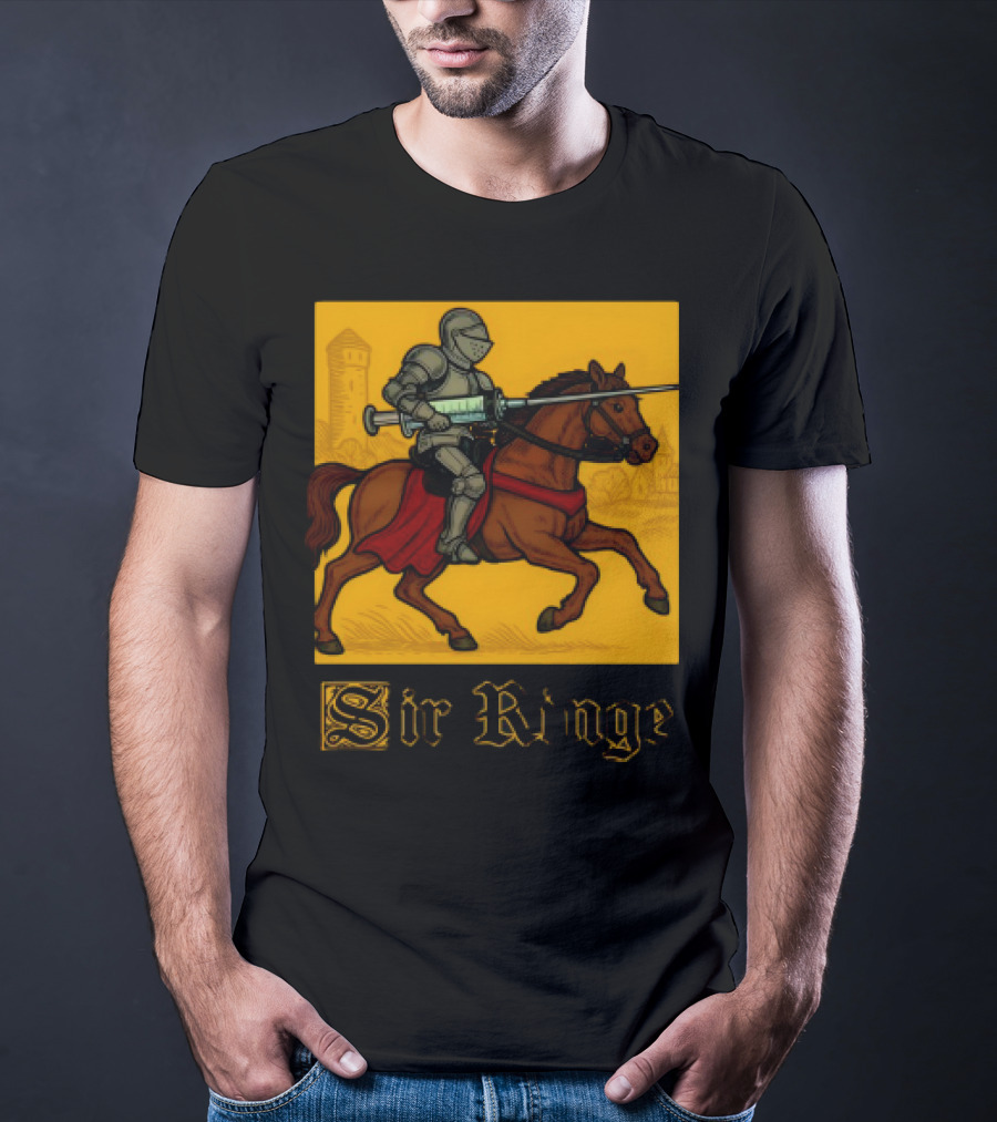 Orbital Sir Ringe Knight On Horse With Syringe Lance T-Shirt