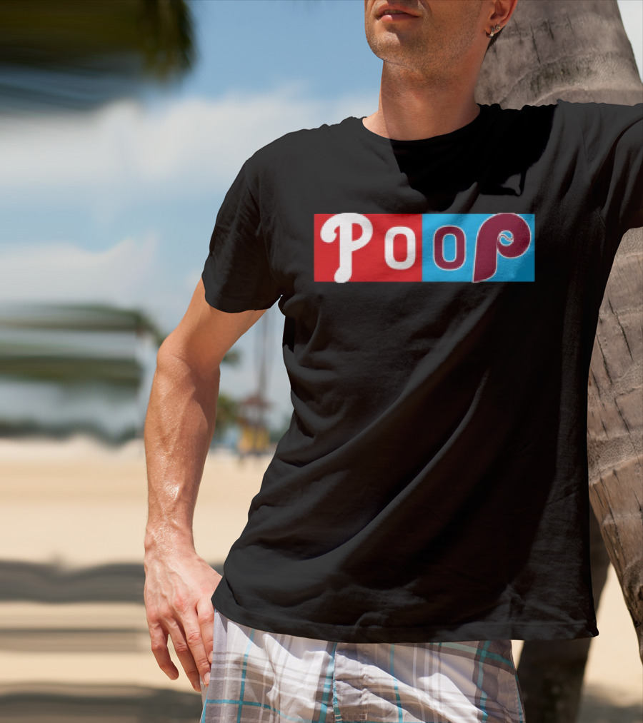 Philadelphia Baseball Parody Poop Game T-Shirt
