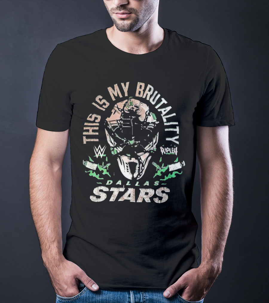 Dallas Stars WWE Rhea Ripley This Is My Brutality Collaboration T-Shirt