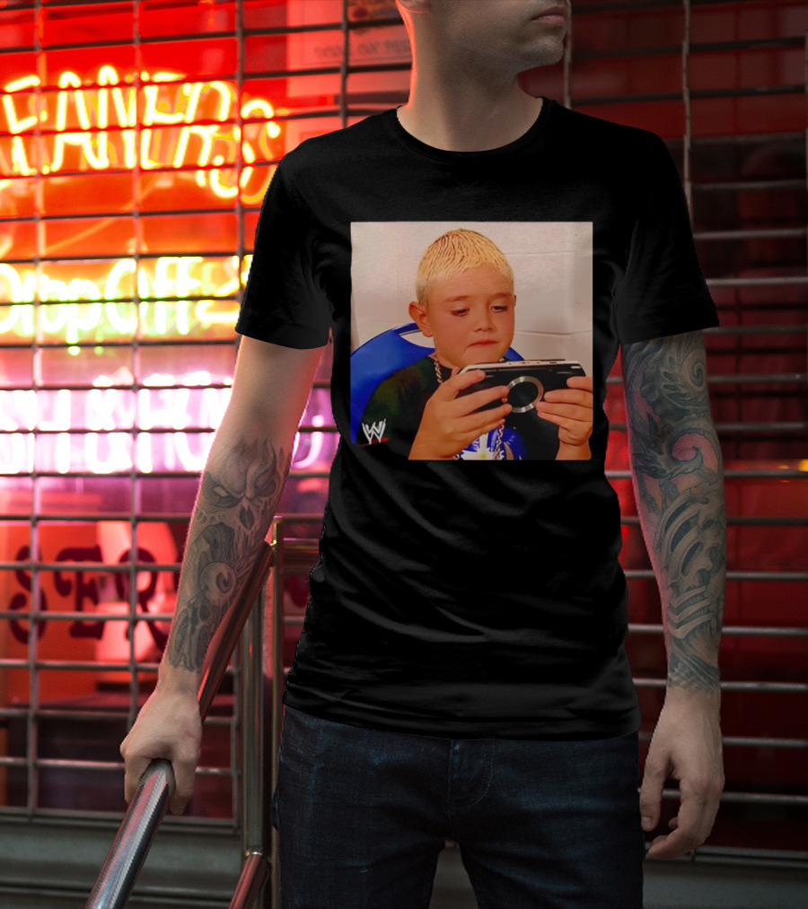 Dominik Mysterio Young WWE Star Playing PSP T-Shirt
