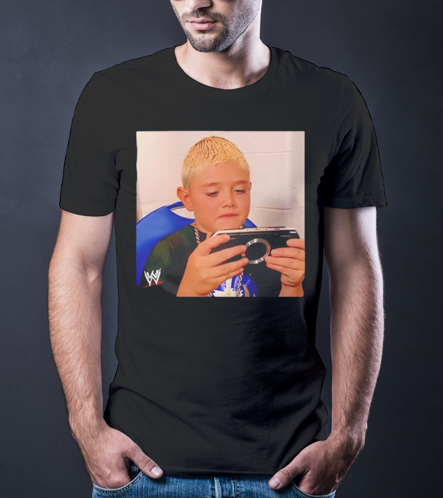 Dominik Mysterio Young WWE Star Playing PSP T-Shirt