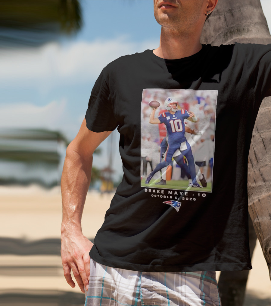 New England Patriots NFL Drake Maye 10 October 5 2025 T-Shirt
