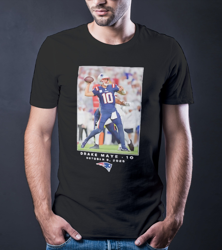New England Patriots NFL Drake Maye 10 October 5 2025 T-Shirt
